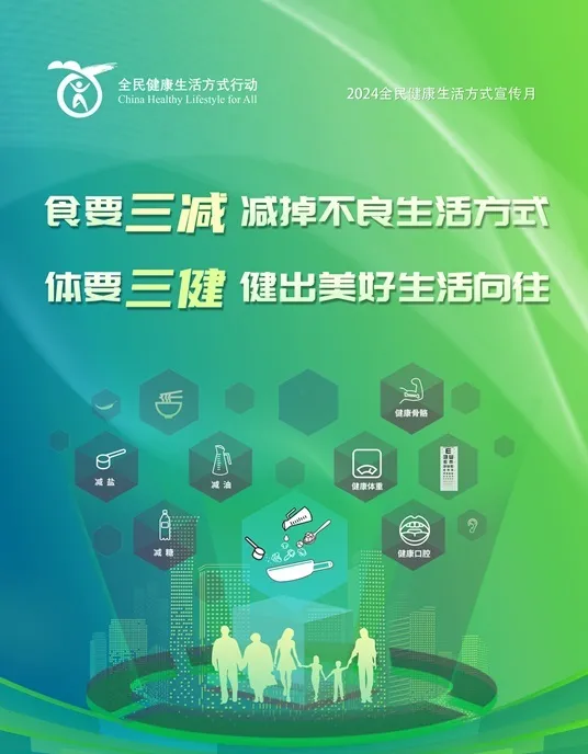 全民健康生活方式宣传月 | 食要三减，减掉不良生活方式；体要三健，健出美好生活向往